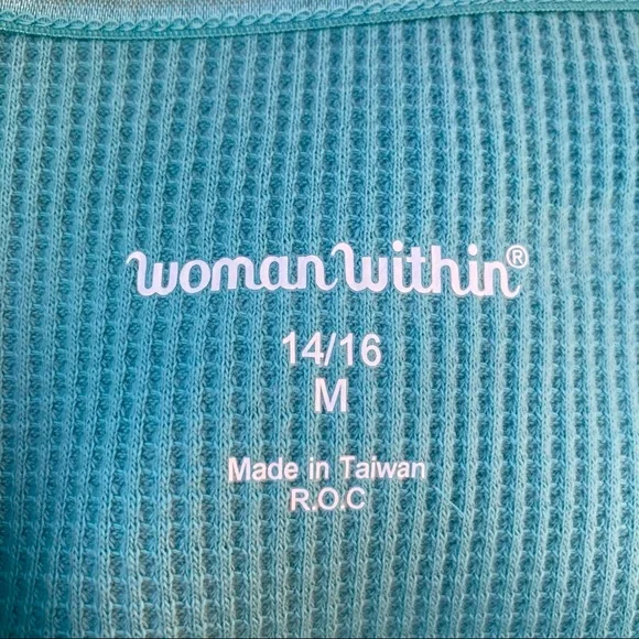 14/16 1X Woman Within Short Sleeve Waffle Thermals Bundle - Picture 7 of 12